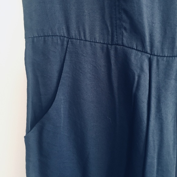 Navy blue and grey jersey illusion mini dress - Picture 6 of 8